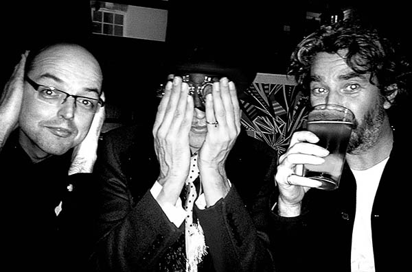 Three people doing 3 wise monkeys