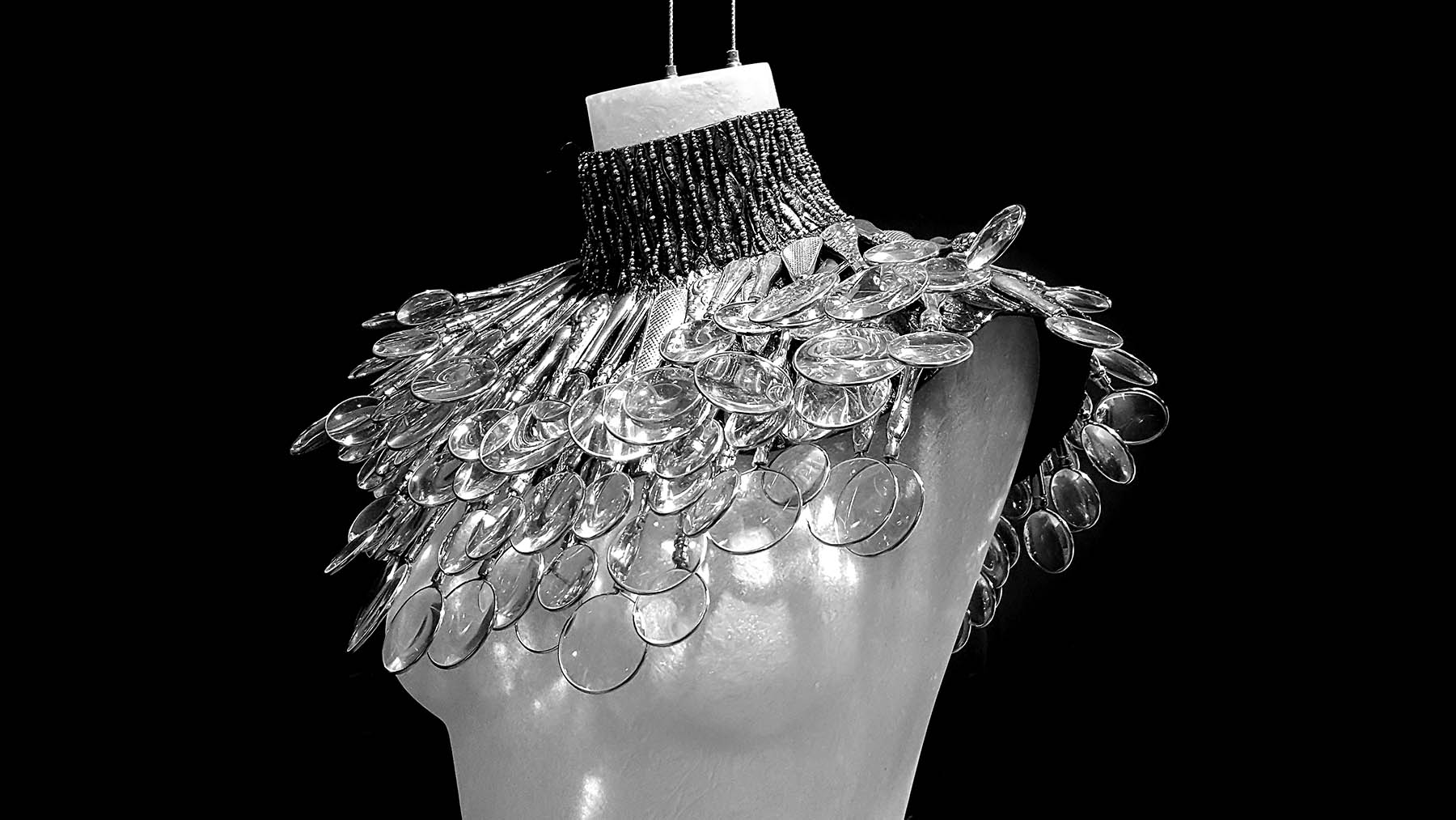 Burberry cape made from monocles