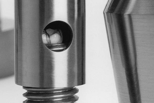 Steel container containing baby tooth