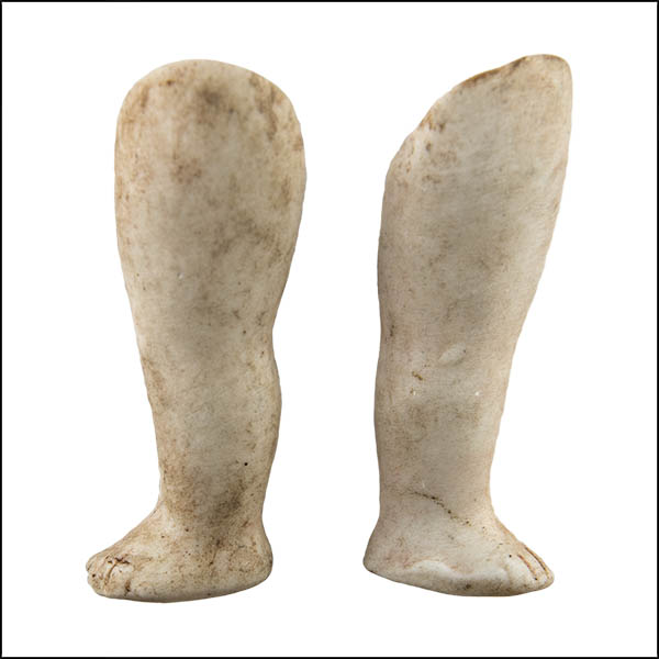 Vintage bisque doll legs