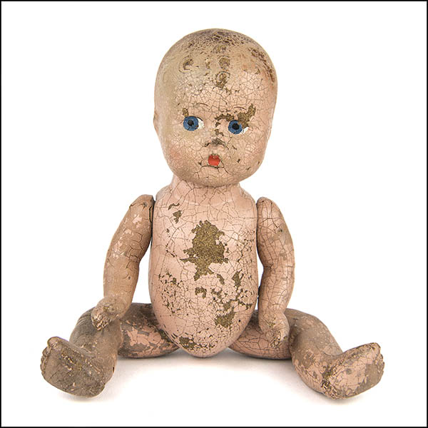 Vintage composition doll crackled