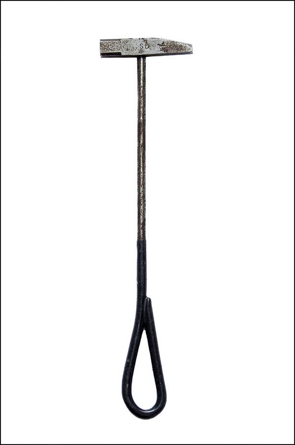 Metalworker hammer - looped metal handle - Antique