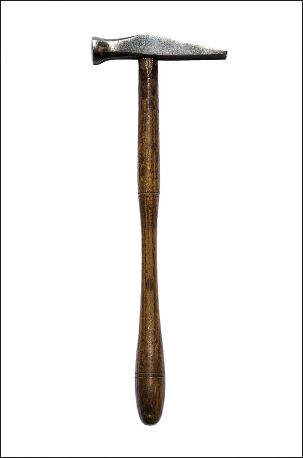 Metalworker hammer - blunt and chisel ends - Antique