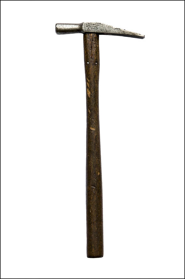 Metalworker hammer - blunt and chisel ends - Antique