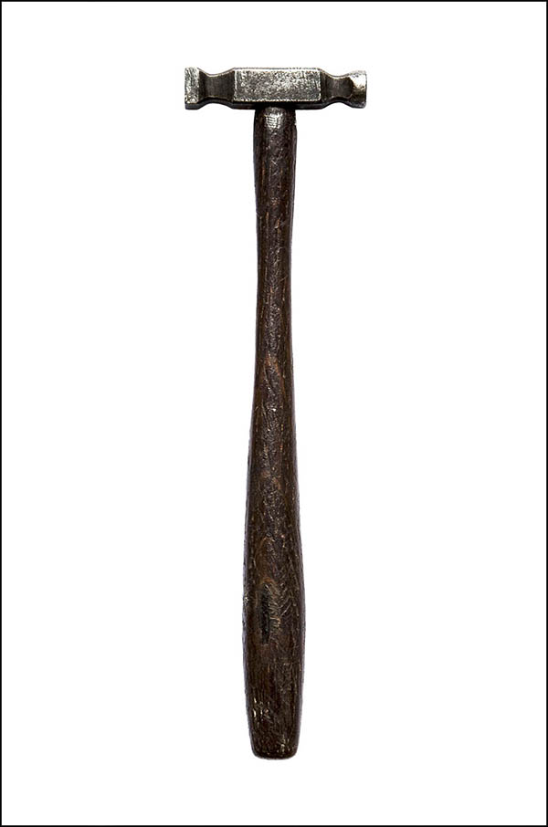 Metalworker hammer - round and square blunt ends - Antique