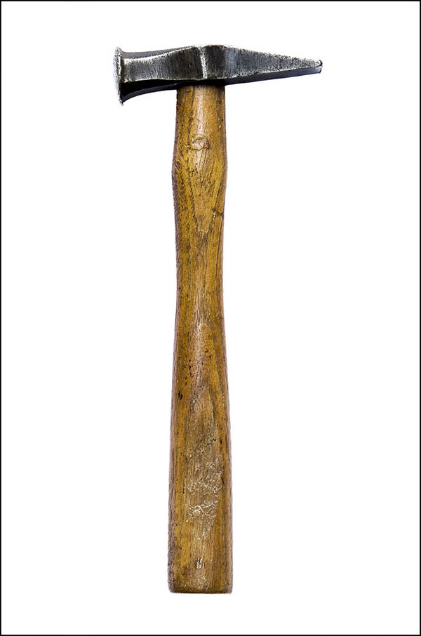 Metalworkers hammer - blunt and chisel ends - Antique