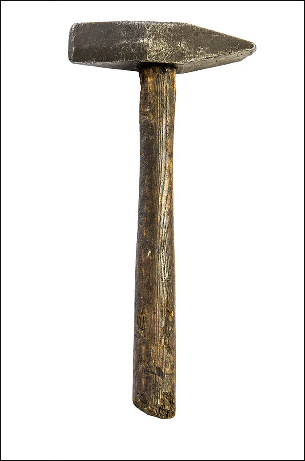 Boiler scaling hammer - horizontal and vertical chisel ends - Antique 