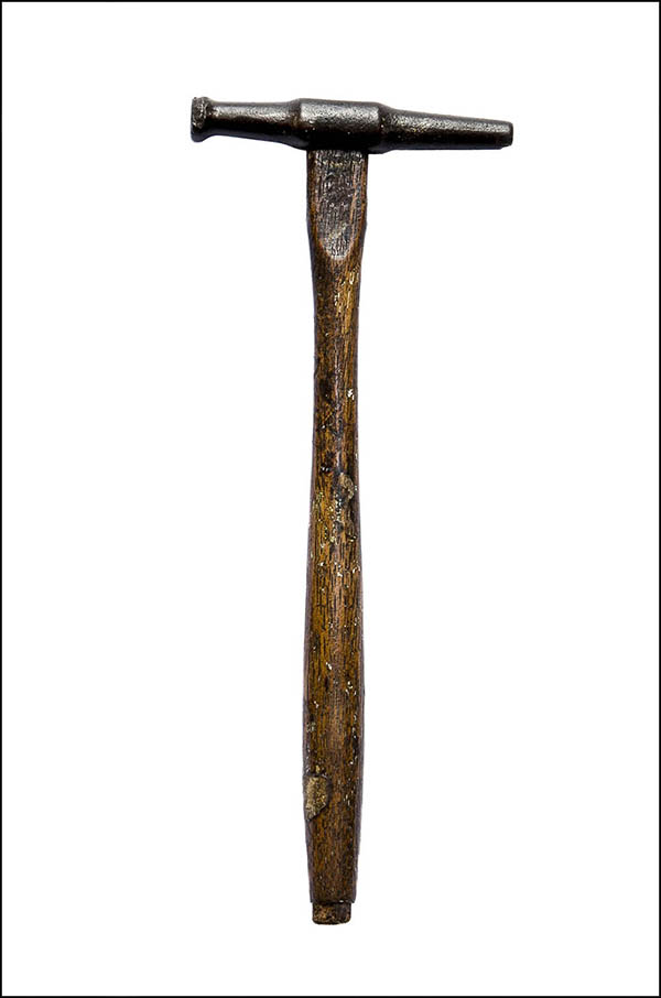 Tack hammer - two small ends, wooden handle - Antique