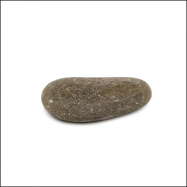Pebble - oval, warm mottled grey