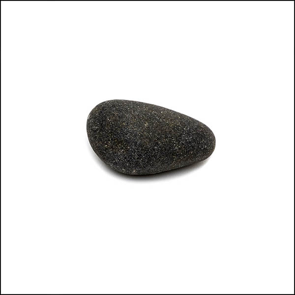 Pebble - tapered oval, black subtle specks