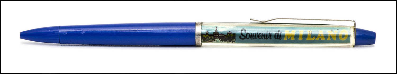 Floaty Souvenir Pen - Duomo di Milano, Italy - floating family - royal blue