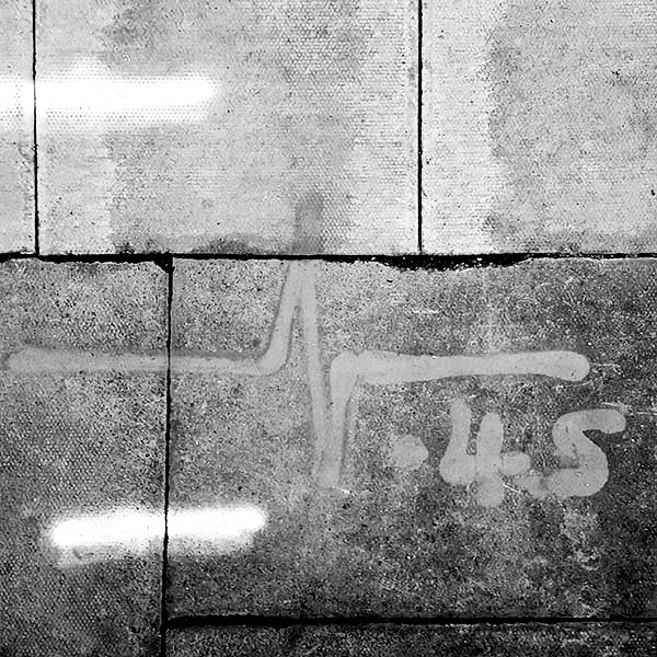 Spray painted pavement markings