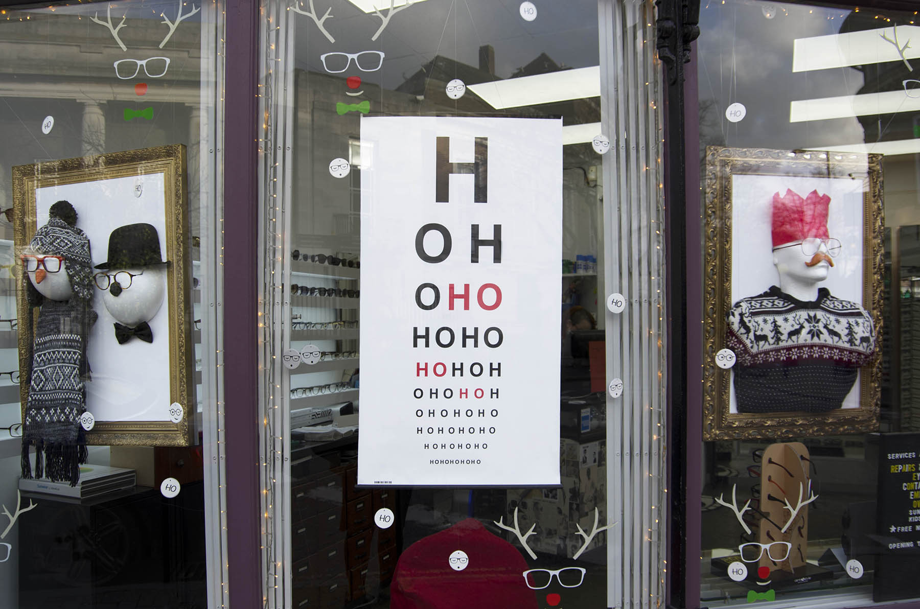 Askew Christmas window display