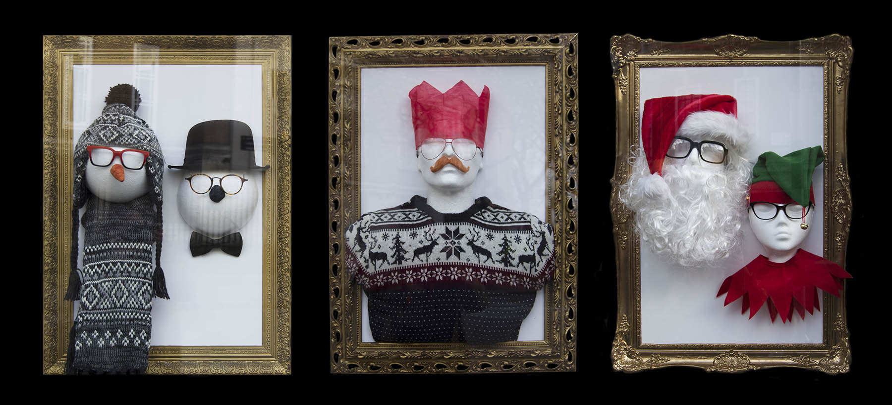 Askew Christmas window frames